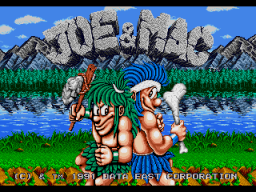 Joe & Mac - Enhanced Colors Title Screen